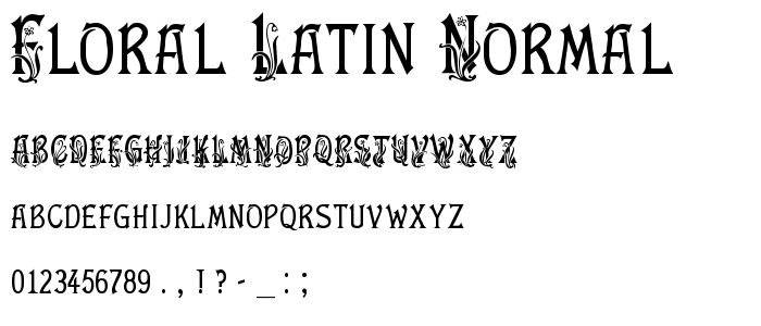 Floral Latin Normal font